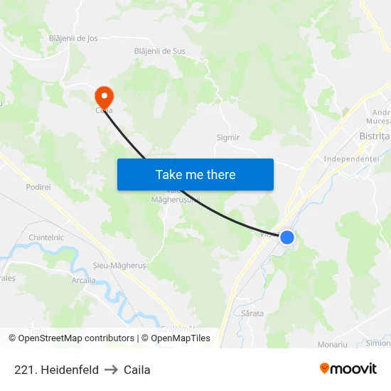 221. Heidenfeld to Caila map