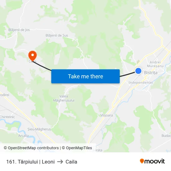 161. Tărpiului | Leoni to Caila map