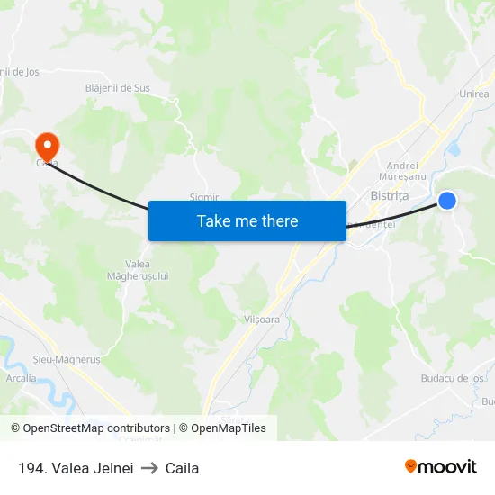 194. Valea Jelnei to Caila map