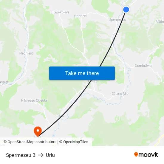 Spermezeu 3 to Uriu map