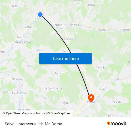 Salva | Intersecție to Ma Dame map