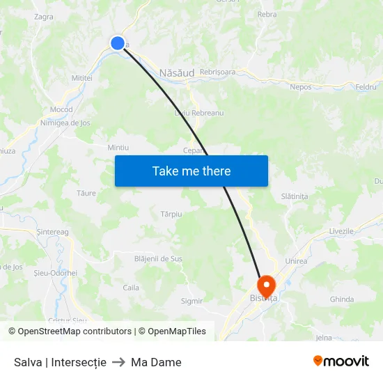 Salva | Intersecție to Ma Dame map