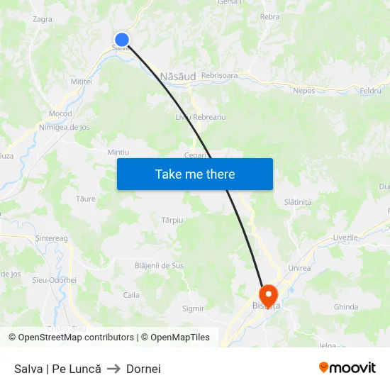 Salva | Pe Luncă to Dornei map