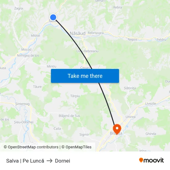 Salva | Pe Luncă to Dornei map