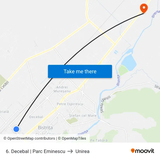 6. Decebal | Parc Eminescu to Unirea map
