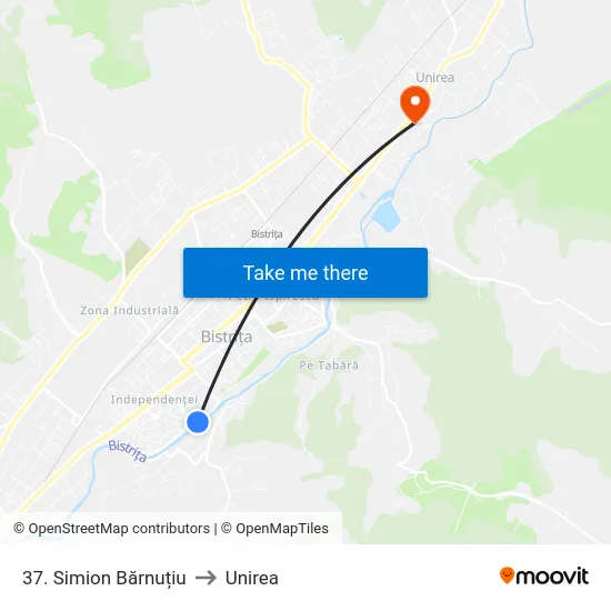 37. Simion Bărnuțiu to Unirea map