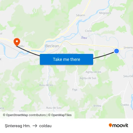 Şintereag Hm. to coldau map