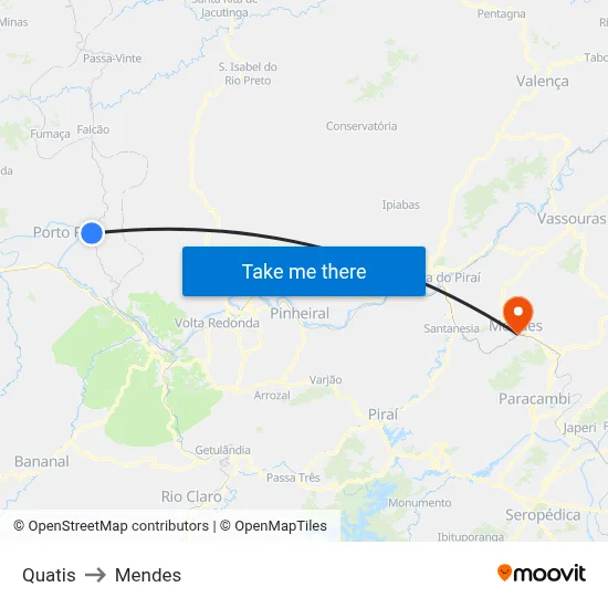 Quatis to Mendes map