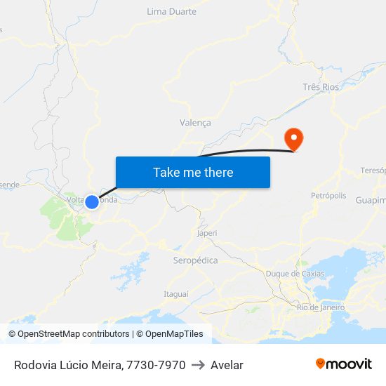 Rodovia Lúcio Meira, 7730-7970 to Avelar map