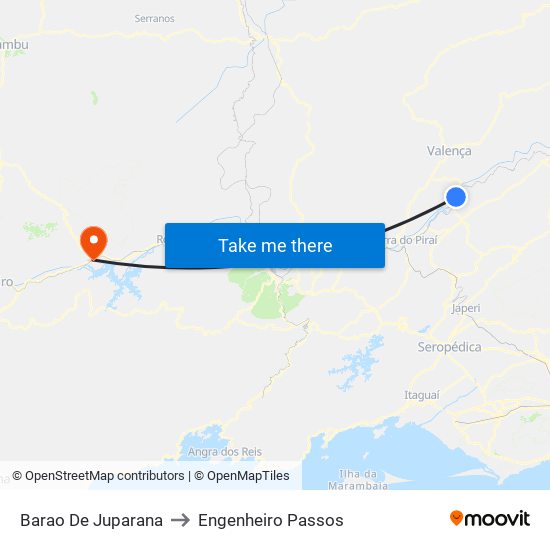 Barao De Juparana to Engenheiro Passos map