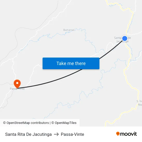 Santa Rita De Jacutinga to Passa-Vinte map