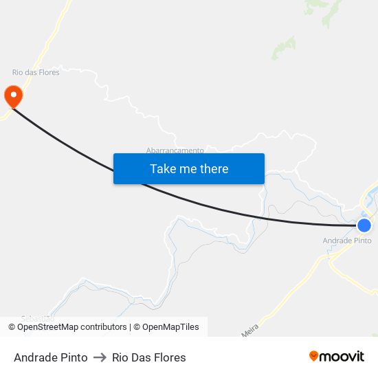 Andrade Pinto to Rio Das Flores map