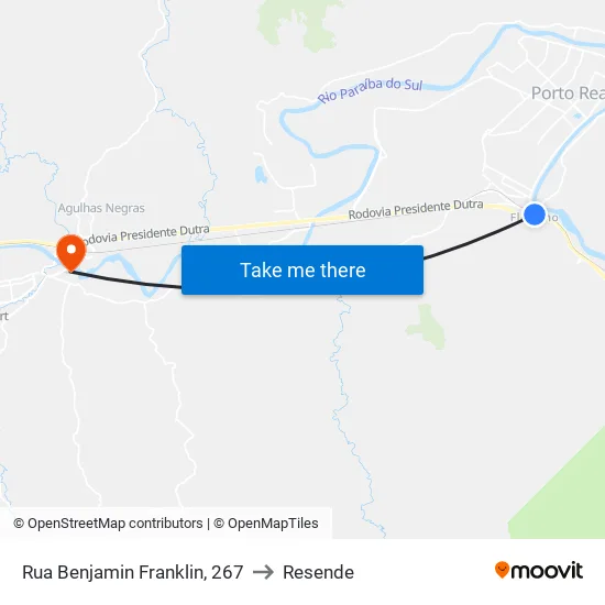 Rua Benjamin Franklin, 267 to Resende map