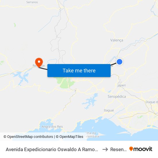 Avenida Expedicionario Oswaldo A Ramos, 2003 to Resende map