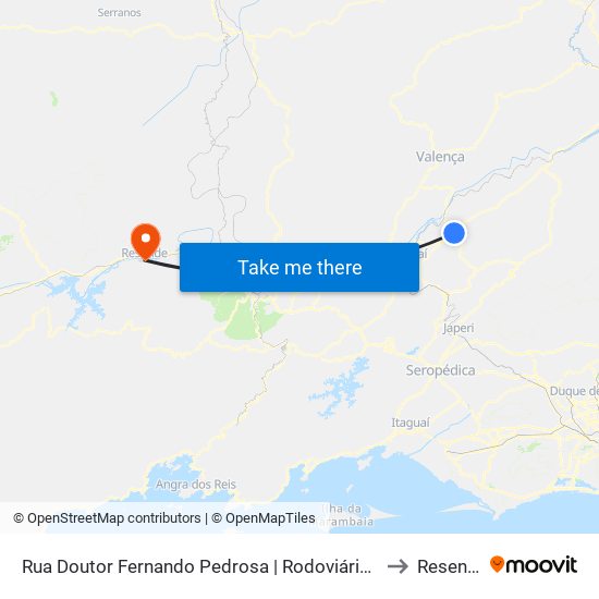 Rua Doutor Fernando Pedrosa | Rodoviária Nova to Resende map