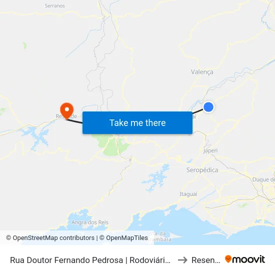 Rua Doutor Fernando Pedrosa | Rodoviária Nova to Resende map