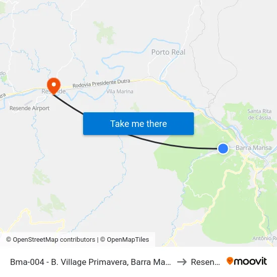 Bma-004 - B. Village Primavera, Barra Mansa to Resende map