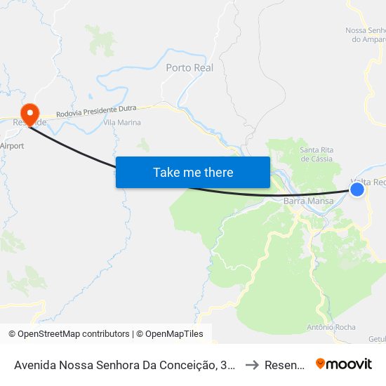 Avenida Nossa Senhora Da Conceição, 333 to Resende map