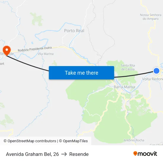 Avenida Graham Bel, 26 to Resende map