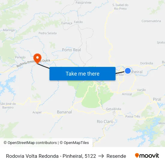 Avenida Dauro Peixoto Aragão, 5122 to Resende map