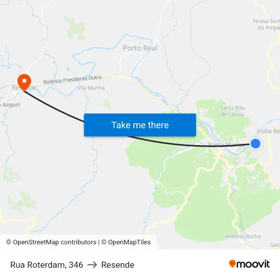 Rua Roterdam, 346 to Resende map