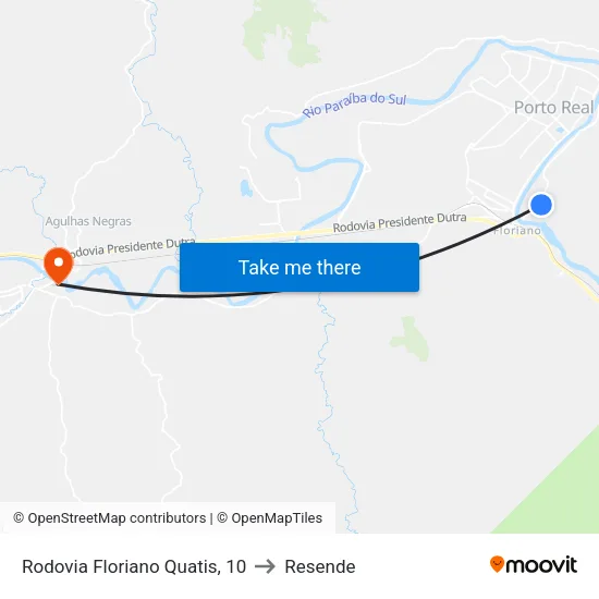 Rodovia Floriano Quatis, 10 to Resende map