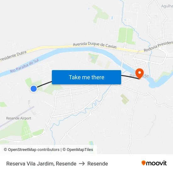 Reserva Vila Jardim, Resende to Resende map