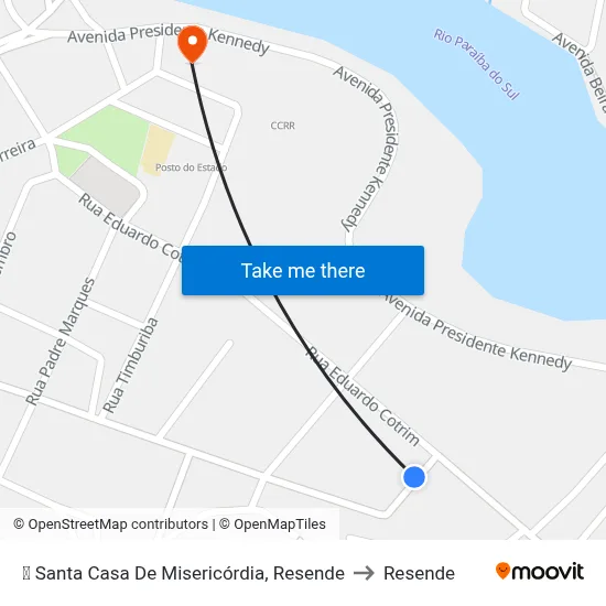 ✚ Santa Casa De Misericórdia, Resende to Resende map