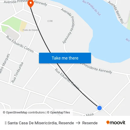 ✚ Santa Casa De Misericórdia, Resende to Resende map