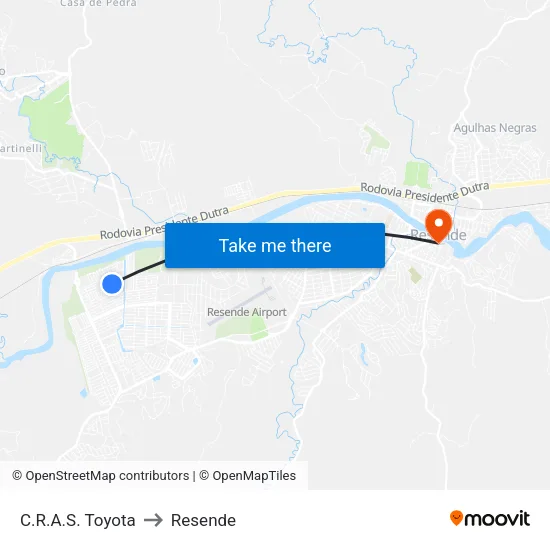 C.R.A.S. Toyota, Resende to Resende map
