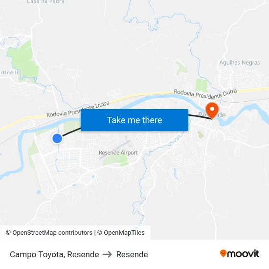 Campo Toyota, Resende to Resende map