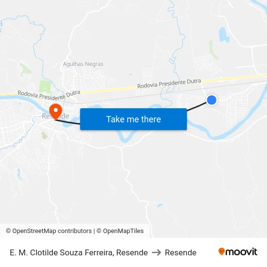 E. M. Clotilde Souza Ferreira, Resende to Resende map