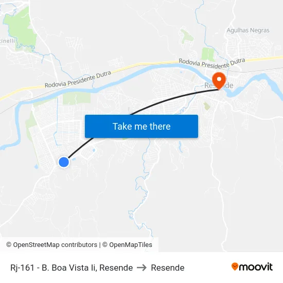 Rj-161 - B. Boa Vista Ii, Resende to Resende map