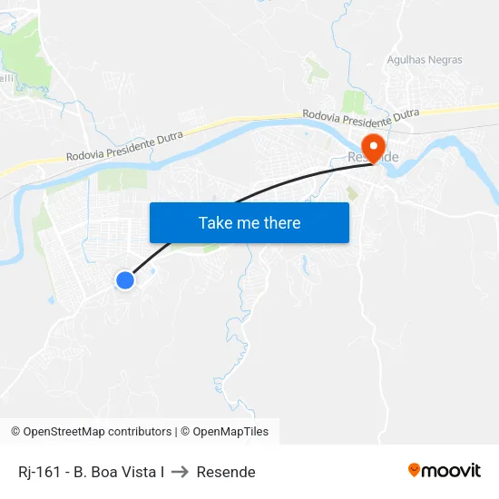 Rj-161 - B. Boa Vista I, Resende to Resende map