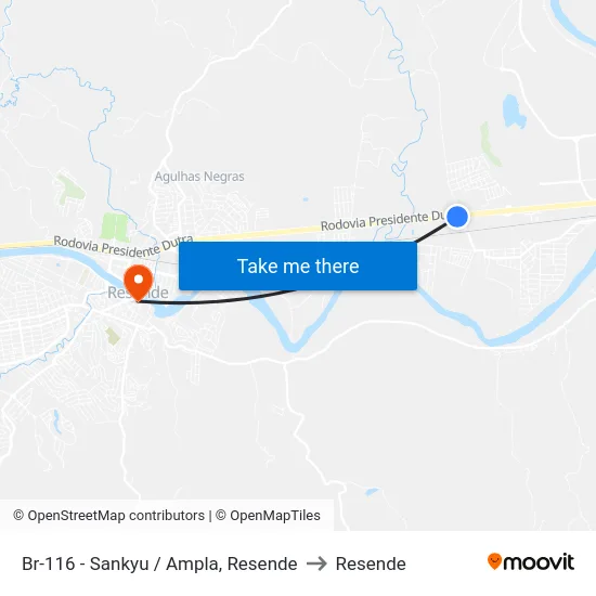 Br-116 - Sankyu / Ampla, Resende to Resende map