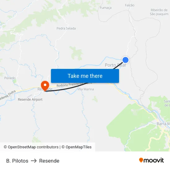 B. Pilotos, Quatis to Resende map