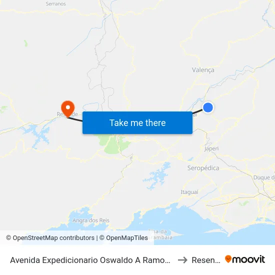 Avenida Expedicionario Oswaldo A Ramos, 2003 to Resende map