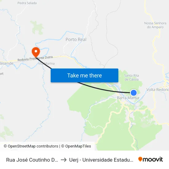 Rua José Coutinho De Carvalho, 690 to Uerj - Universidade Estadual Do Rio De Janeiro map