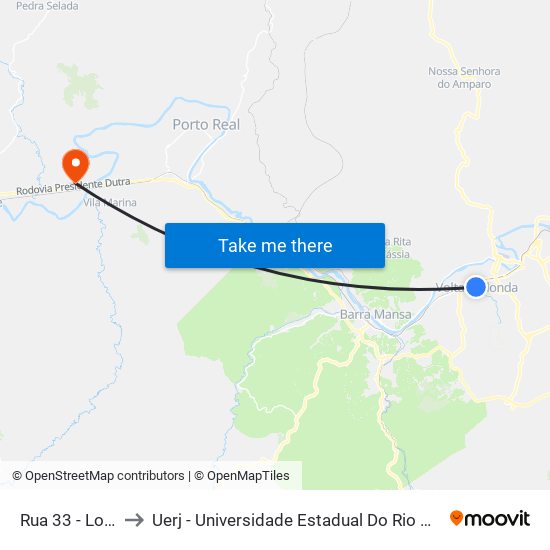 Rua 33 - Loja Oi to Uerj - Universidade Estadual Do Rio De Janeiro map