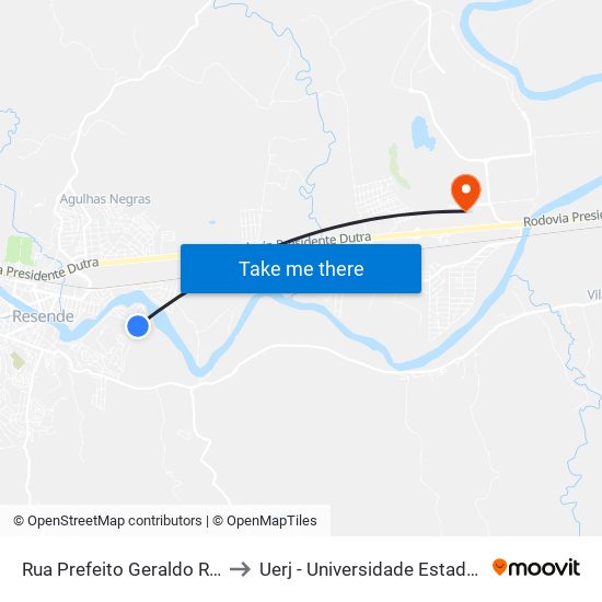 Rua Prefeito Geraldo Rodrigues, 416-452 to Uerj - Universidade Estadual Do Rio De Janeiro map