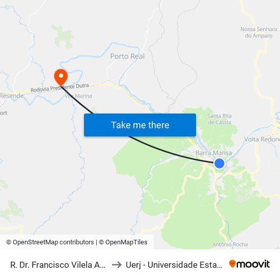 R. Dr. Francisco Vilela Andrade Neto, 278-286 to Uerj - Universidade Estadual Do Rio De Janeiro map
