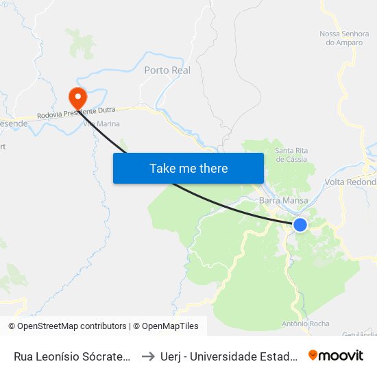 Rua Leonísio Sócrates Batista, 288-340 to Uerj - Universidade Estadual Do Rio De Janeiro map