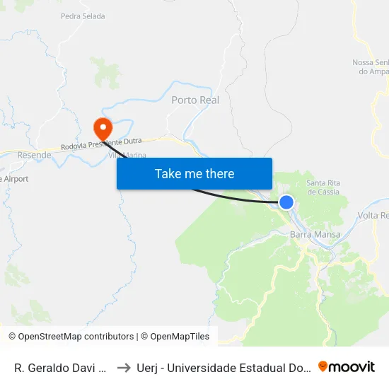 R. Geraldo Davi Ferreti, 30 to Uerj - Universidade Estadual Do Rio De Janeiro map