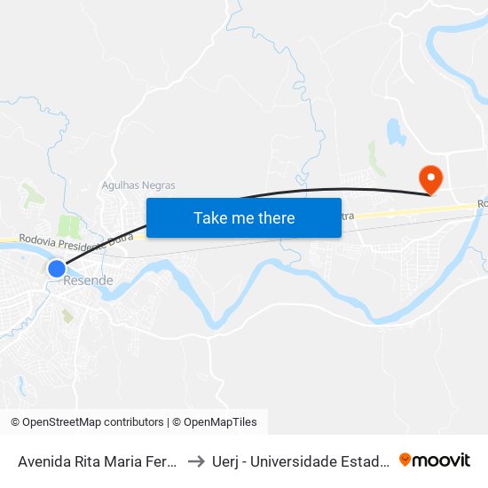 Avenida Rita Maria Ferreira Da Rocha, 171 to Uerj - Universidade Estadual Do Rio De Janeiro map
