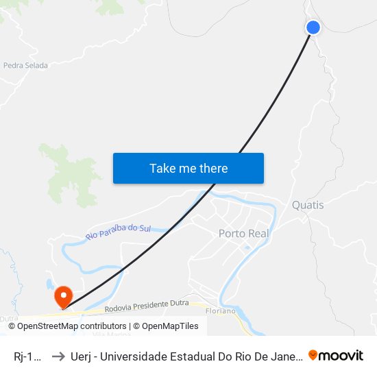 Rj-159 to Uerj - Universidade Estadual Do Rio De Janeiro map