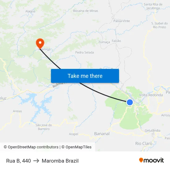 Rua B, 440 to Maromba Brazil map