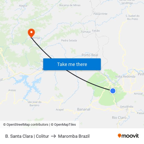 B. Santa Clara | Colitur to Maromba Brazil map