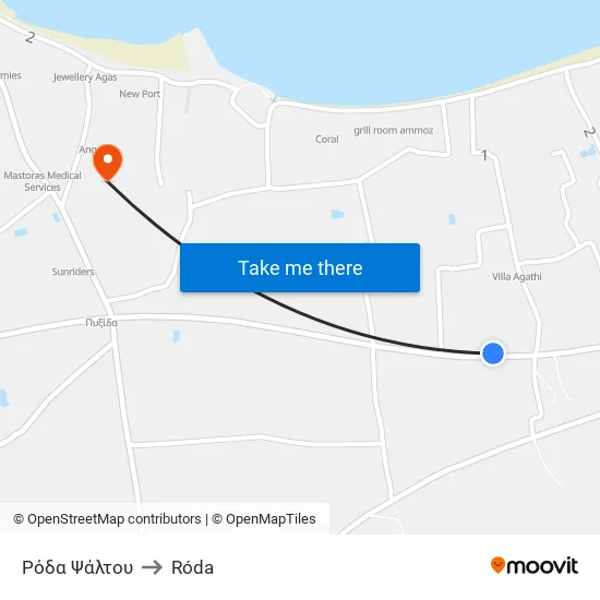 Ρόδα Ψάλτου to Róda map