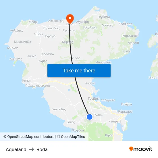 Aqualand to Roda map