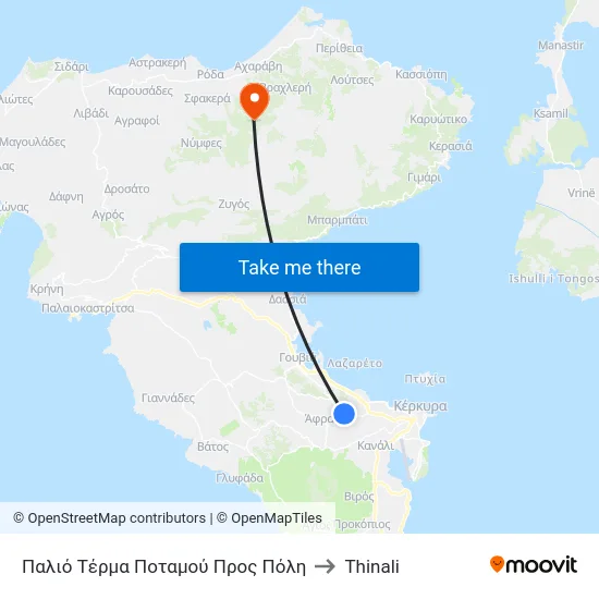 Παλιό Τέρμα Ποταμού Προς Πόλη to Thinali map